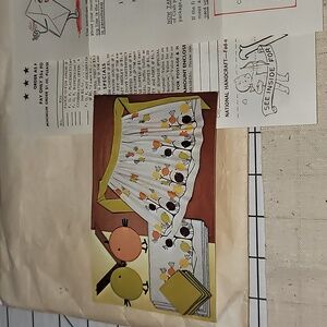 Flock O Fun‎ Apron Kit For Making Your Own Apron, Bird Motif Fabric Vintage 1969